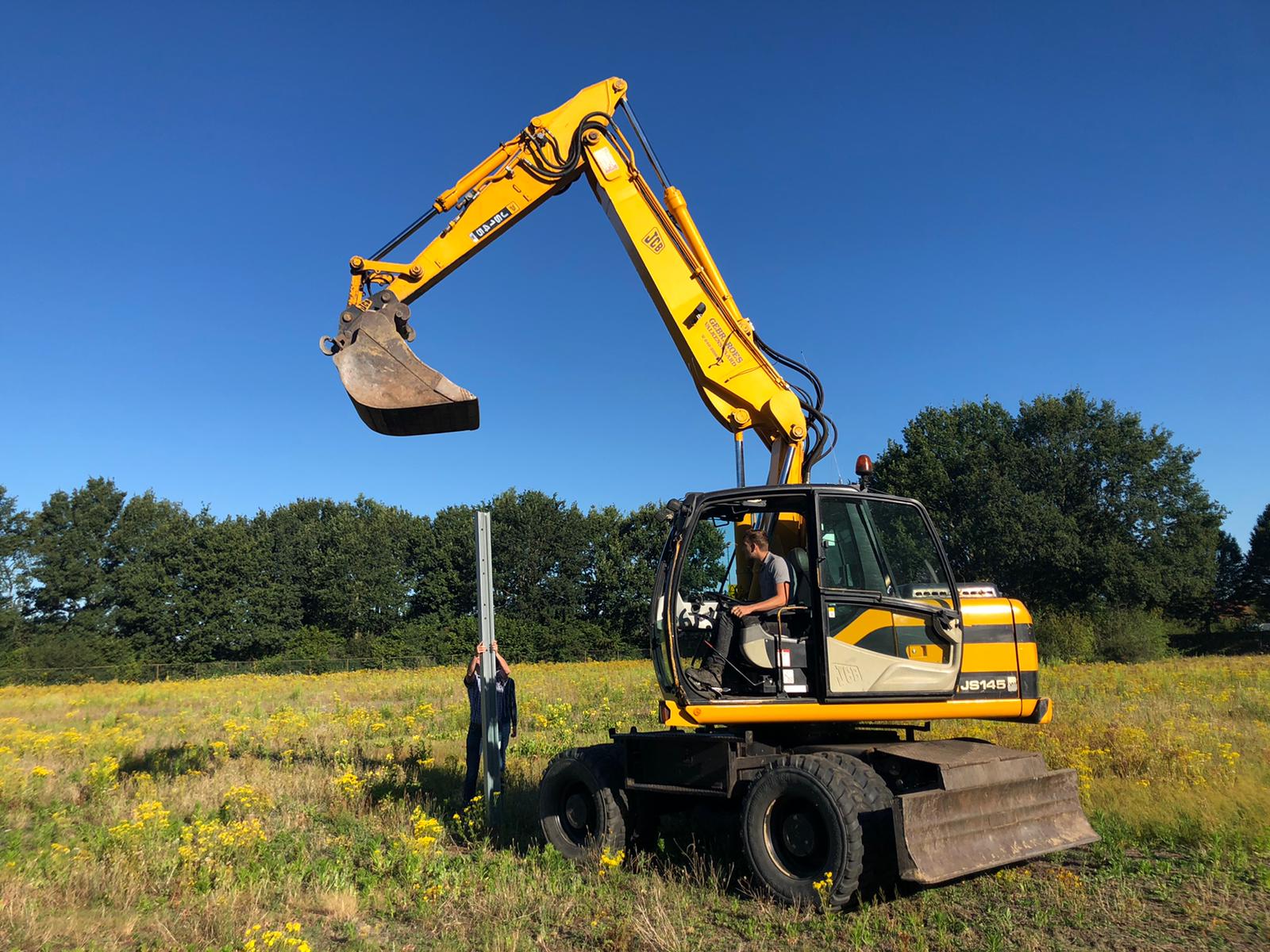 Werken aan het zonnepark